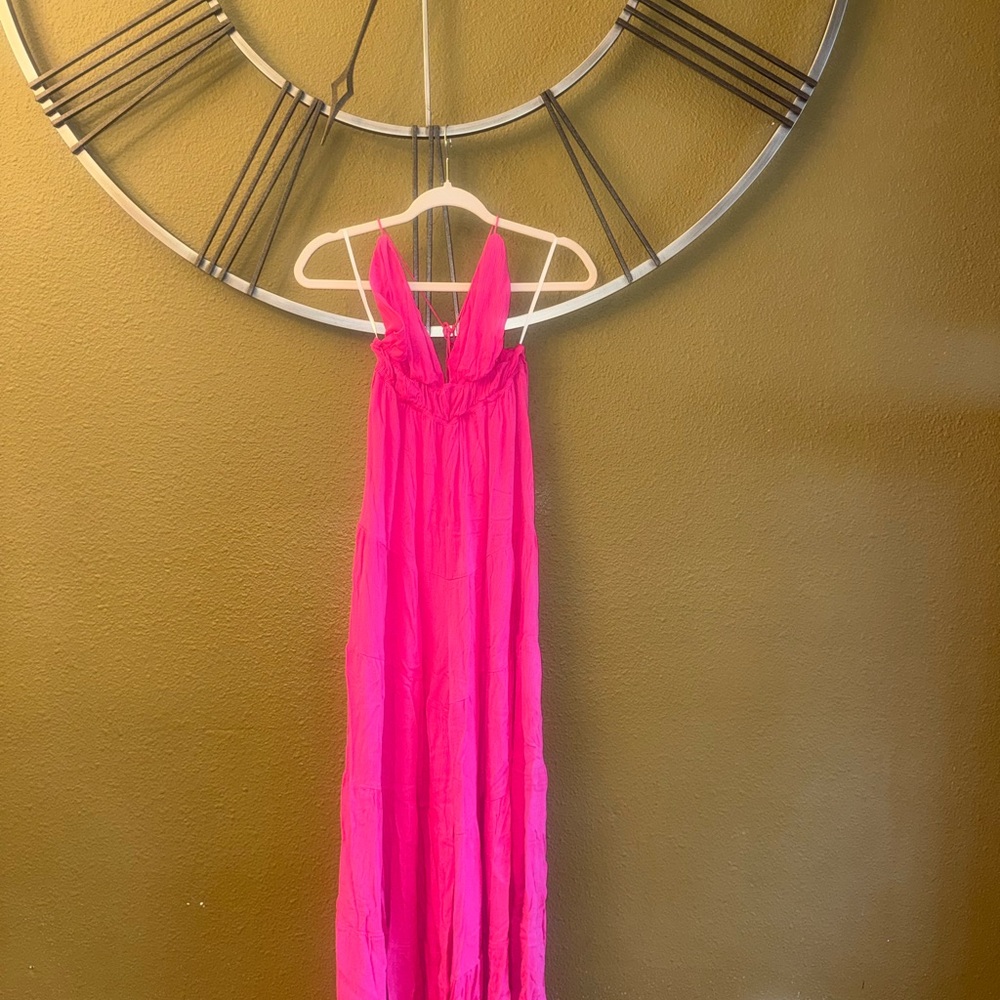 Vibrant Pink Halter jumpsuit
